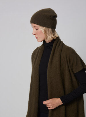 Bonnet Vert en Raccon wool / Polyamide - MAJESTIC FILATURES