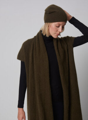 Bonnet Vert en Raccon wool / Polyamide - MAJESTIC FILATURES