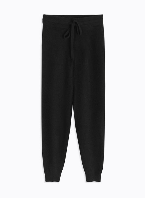 Pantalon Noir en Raccon wool / Polyamide - MAJESTIC FILATURES