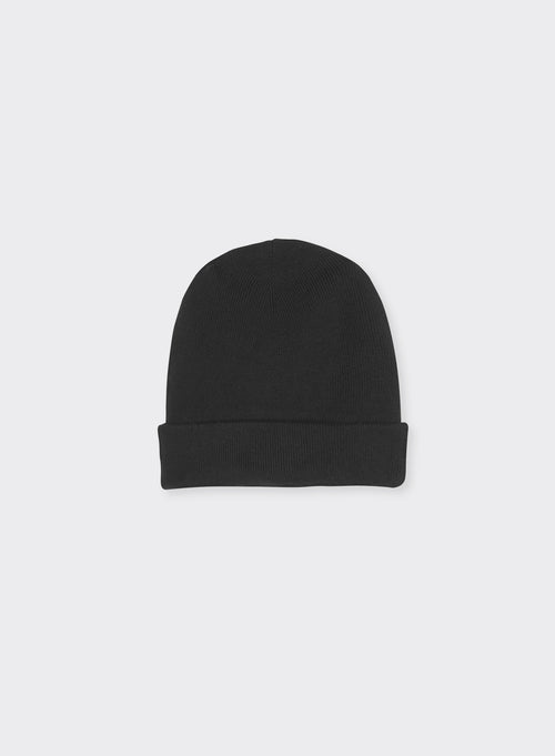 Bonnet Noir en Coton organique / Elasthanne / Cachemire - MAJESTIC FILATURES