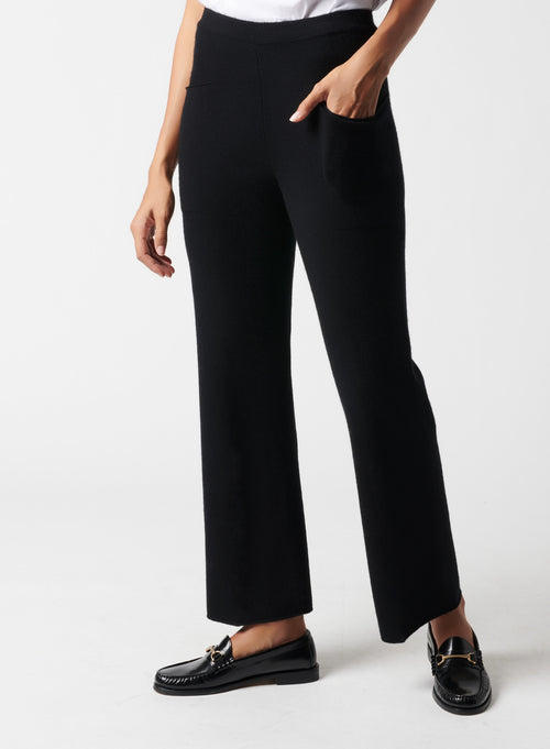 Pantalon Noir en Cachemire - MAJESTIC FILATURES