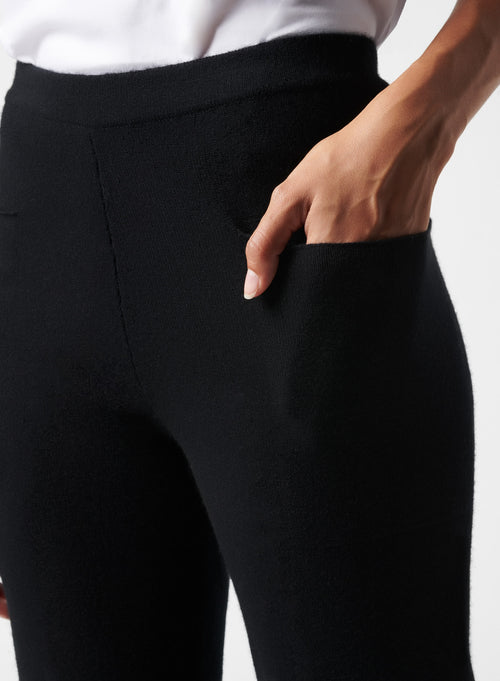 Pantalon Noir en Cachemire - MAJESTIC FILATURES