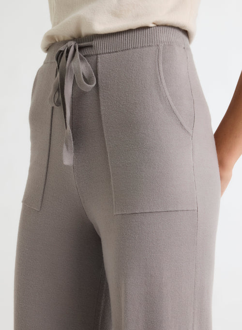 Graue Hose aus organischer Baumwolle / Elastan - MAJESTIC FILATURES