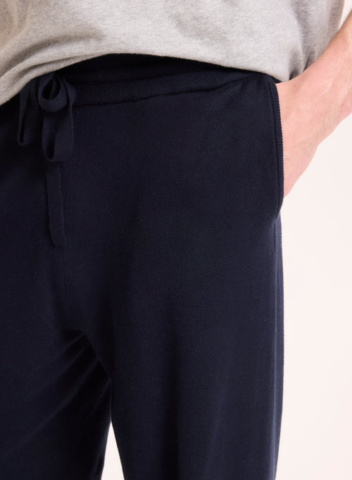 Pantalon Marine en Coton organique / Elasthanne - MAJESTIC FILATURES