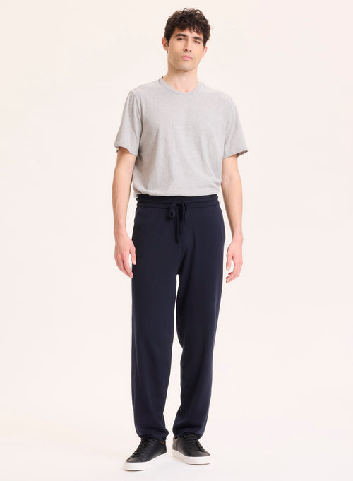 Pantalon Marine en Coton organique / Elasthanne - MAJESTIC FILATURES