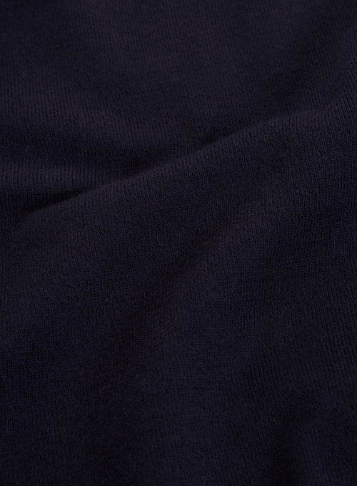 Pull Marine Col Rond Manches Longues en Coton organique / Elasthanne - MAJESTIC FILATURES
