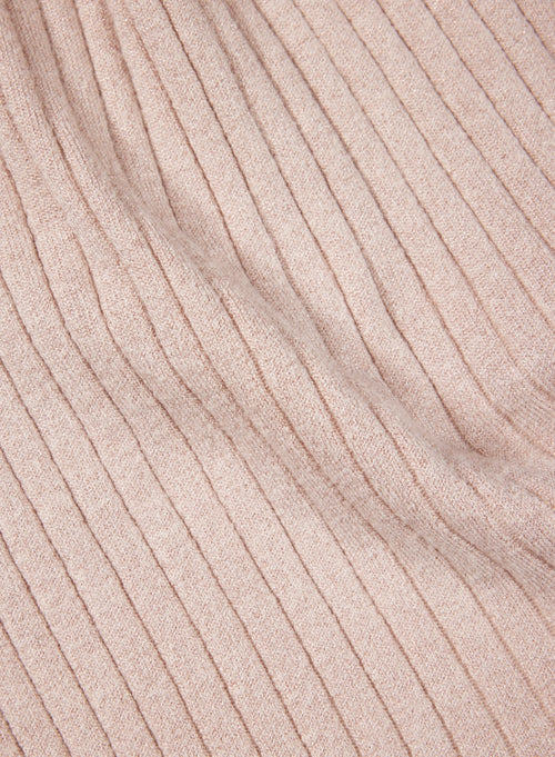Pull Poudre Col Polo Manches Longues en Coton Organique / Viscose / Elasthanne / Fibre Métalisée - MAJESTIC FILATURES