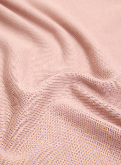 Gilet Rose Col V Manches Longues en Soie / Viscose - MAJESTIC FILATURES