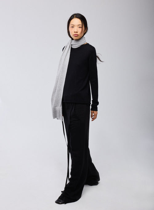 Grey Cashmere Scarf - MAJESTIC FILATURES