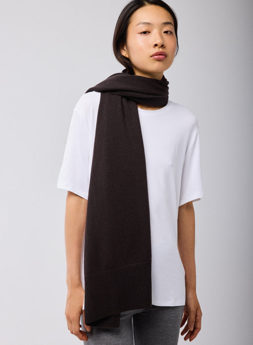 Brown Cashmere Scarf - MAJESTIC FILATURES