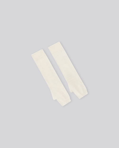 White Cashmere Fingerless Gloves - MAJESTIC FILATURES