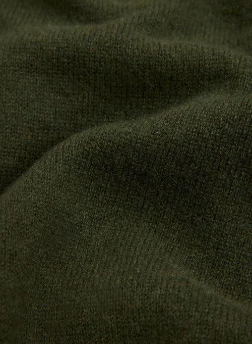 Green Long Sleeve Round Neck Sweater - MAJESTIC FILATURES