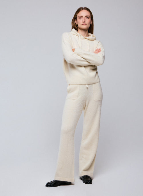White Alpaca / Polyamide / Elastane Pants - MAJESTIC FILATURES