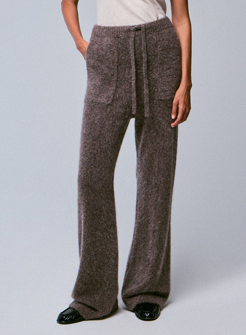Beige Alpaka / Polyamid / Elasthan Hose - MAJESTIC FILATURES