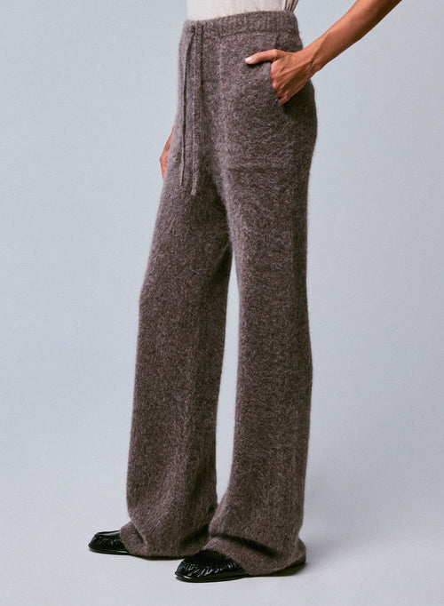 Beige Alpaka / Polyamid / Elasthan Hose - MAJESTIC FILATURES