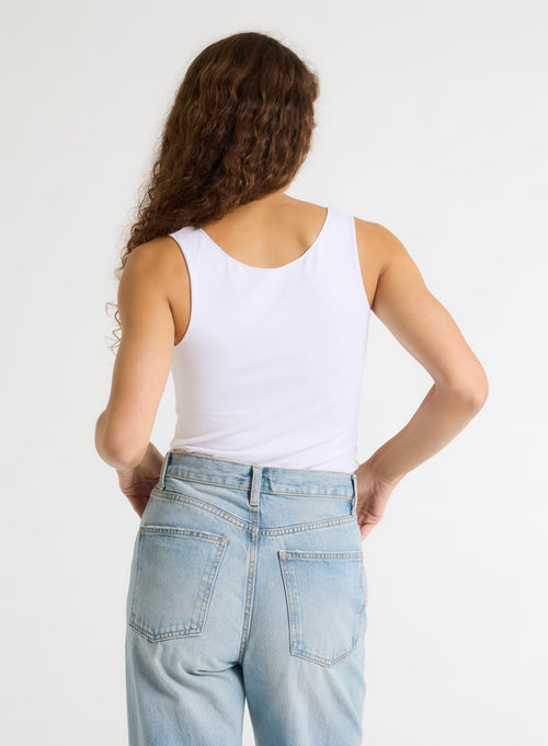 Abby Tanktop mit Stickerei aus Viskose / Elastan - MAJESTIC FILATURES