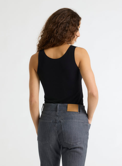 Abby Tanktop mit Stickerei aus Viskose / Elastan - MAJESTIC FILATURES