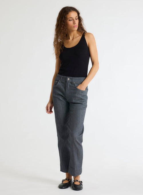 Abby Tanktop mit Stickerei aus Viskose / Elastan - MAJESTIC FILATURES