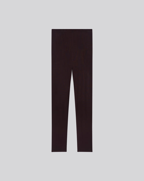 Aubergine Viscose / Elastane Pants - MAJESTIC FILATURES
