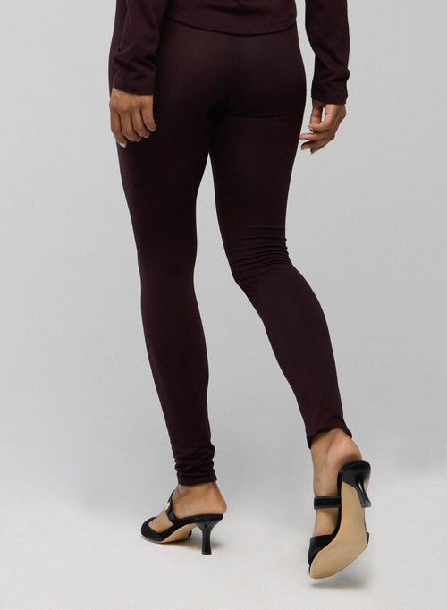 Aubergine Viscose / Elastane Pants - MAJESTIC FILATURES