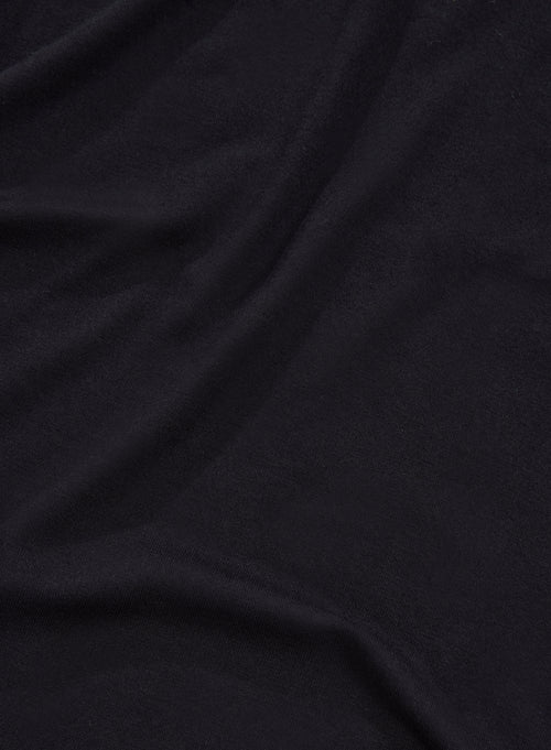 Camiseta cuello redondo viscosa y elastano negra - MAJESTIC FILATURES