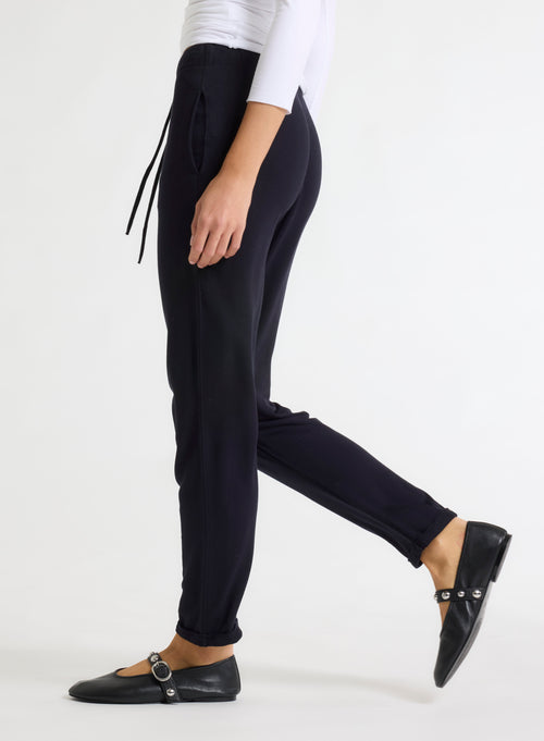 Daphné Revers-Hose aus Viskose / Elastan - MAJESTIC FILATURES