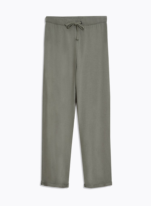 Pantalón de viscosa verde - MAJESTIC FILATURES