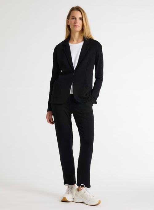 Diane 1-button jacket in Viscose / Elastane - MAJESTIC FILATURES