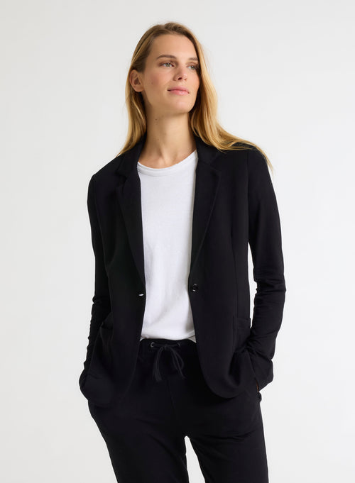 Diane 1-button jacket in Viscose / Elastane - MAJESTIC FILATURES