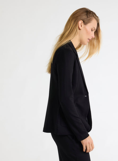 Diane 1-button jacket in Viscose / Elastane - MAJESTIC FILATURES