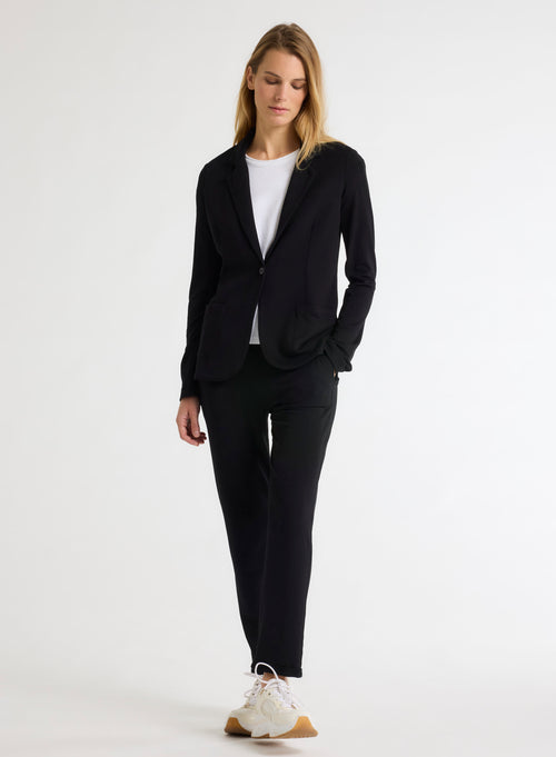 Diane 1-button jacket in Viscose / Elastane - MAJESTIC FILATURES