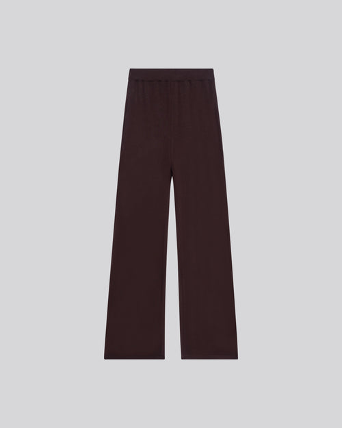 Pantalon Aubergine en Viscose / Elasthanne - MAJESTIC FILATURES