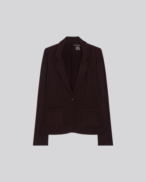 Aubergine Langarmjacke aus Viskose / Elasthan - MAJESTIC FILATURES