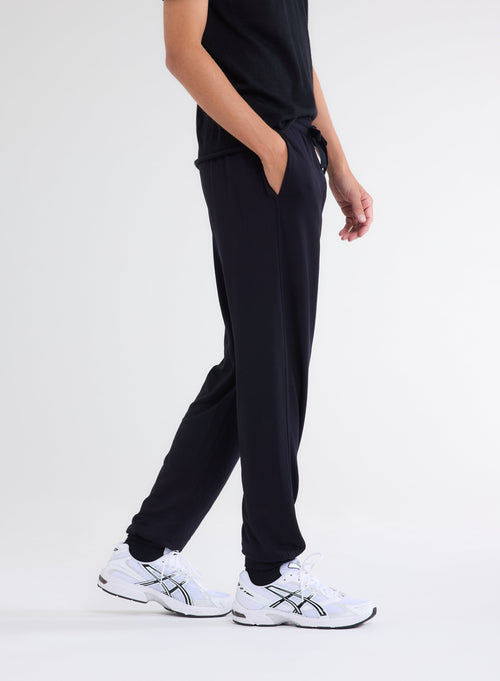 Pantalón Marino con Bolsillos en Viscosa y Elastano - MAJESTIC FILATURES