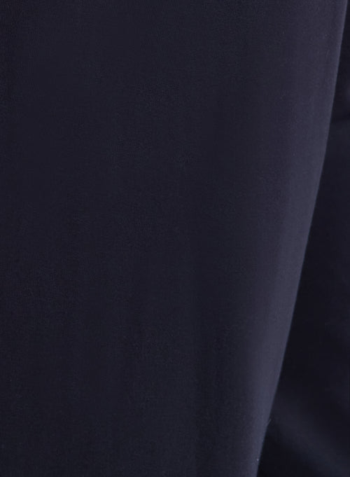 Pantalón Marino con Bolsillos en Viscosa y Elastano - MAJESTIC FILATURES