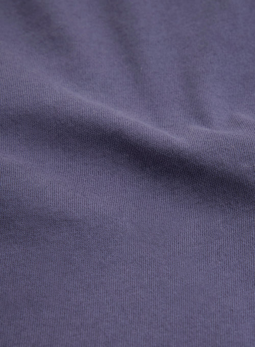 Blue Tee shirt Round Neck Short Sleeve Organic Cotton - MAJESTIC FILATURES