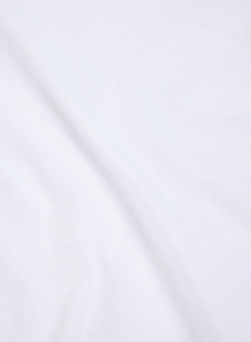 Camiseta Manga Larga Cuello Redondo en Algodón Deluxe Blanco - MAJESTIC FILATURES