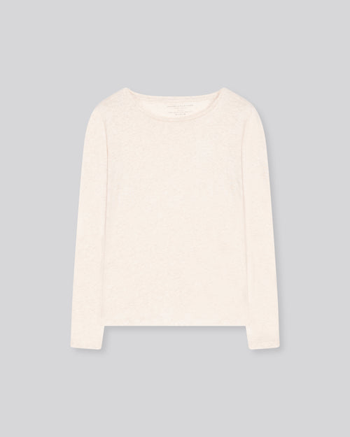 T-shirt Beige Col Rond Manches Courtes en Coton organique - MAJESTIC FILATURES