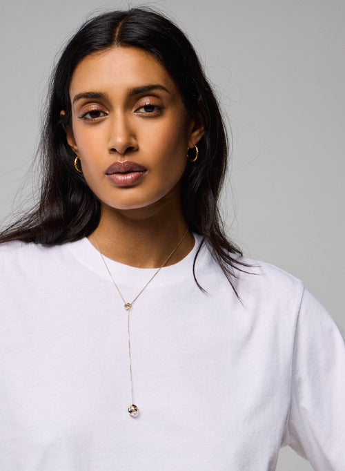 T-shirt Blanc Oversize Col Rond Manches Courtes en Deluxe Coton - MAJESTIC FILATURES