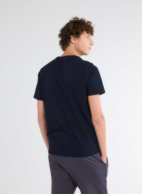 Julien T-Shirt Rundhalsausschnitt kurzen Ärmeln aus Deluxe-Baumwolle - MAJESTIC FILATURES