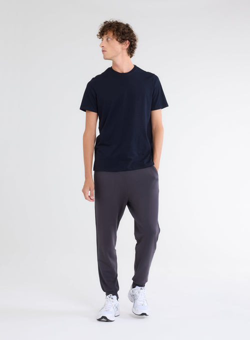 Julien T-Shirt Rundhalsausschnitt kurzen Ärmeln aus Deluxe-Baumwolle - MAJESTIC FILATURES