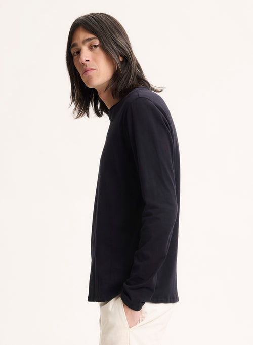 "Camiseta James cuello redondo manga larga de Algodón Deluxe" - MAJESTIC FILATURES