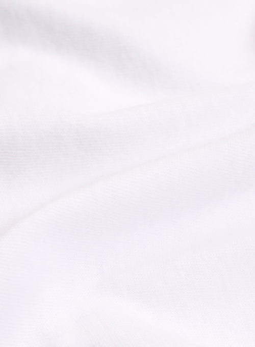 Camiseta Blanca Cuello Redondo Manga Corta en Algodón Deluxe - MAJESTIC FILATURES