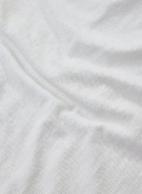 Chemise Blanche Manches Coudes en Lin / Elasthanne - MAJESTIC FILATURES
