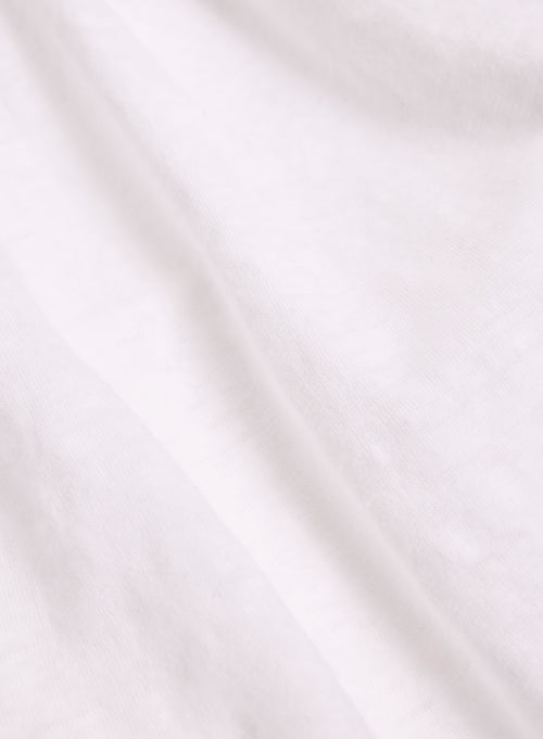 White Shirt Three-quarter Sleeves in Linen / Elastane - MAJESTIC FILATURES