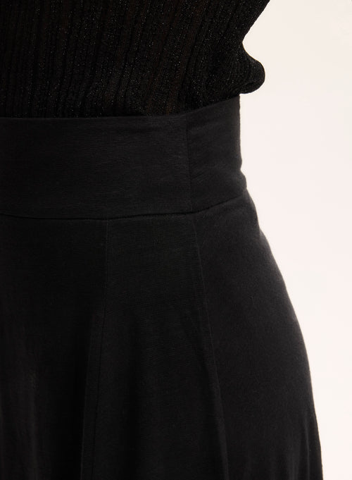 Black Linen Skirt - MAJESTIC FILATURES
