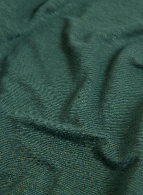 Grüne Hose aus Leinen / Elasthan - MAJESTIC FILATURES