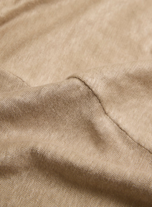 Beige Long Sleeve Linen Jacket - MAJESTIC FILATURES