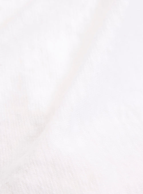 Weißes Poloshirt mit kurzärmeligem Polokragen aus Leinen / Elasthan - MAJESTIC FILATURES