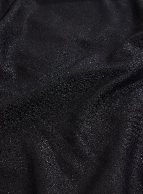 Pantalon Noir Droit Pailletté en Viscose et Élasthanne - MAJESTIC FILATURES